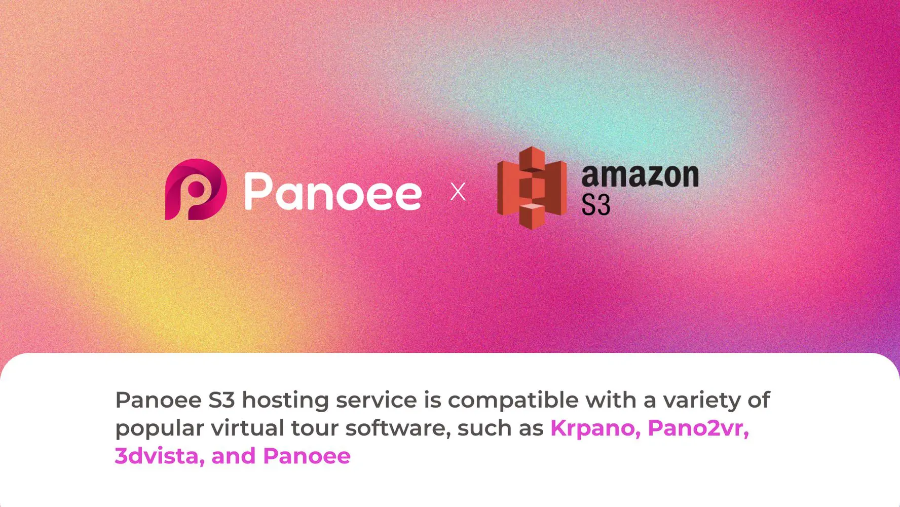Free virtual tour hosting with Panoee S3 hosting service
